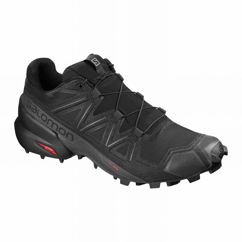 Salomon Singapore Mens Trail Running Shoes - SPEEDCROSS 5 Black | 72069-HXPW